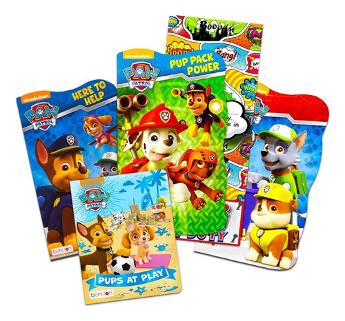 Paw Patrol - Juego De Libros De Tablero De 4 Formas Para Ni