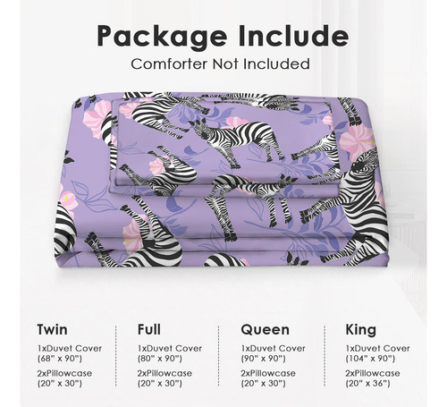 Conjunto De Cama Wosabee Zebra Conjunto De Edredom Zebra Flo