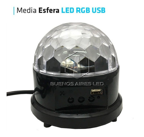 Bola Led Rgb Usb Pendrive Audioritmico Movil 17 Cm Luces Dj