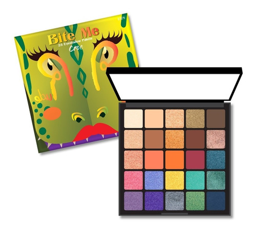 Paleta Bite Me Croc 25 Sombras Pigmentadas De Rude Cosmetics