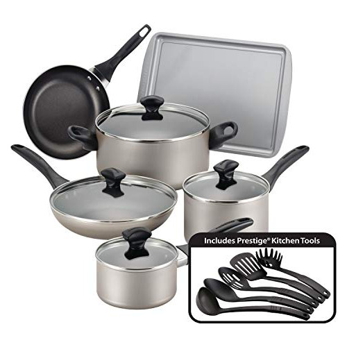 Farberware - Set De Cocina Antiadherente Apto Para Lavavajil