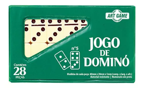 Jogo De Domino De Osso Profissional 28 Peças Com Estojo