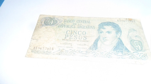 Billete Argentina $5 (*)