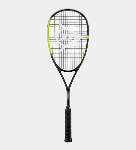 Raqueta de squash Dunlop Sonic Core Ultimate 132 color negro y amarillo encordado 16 x 19