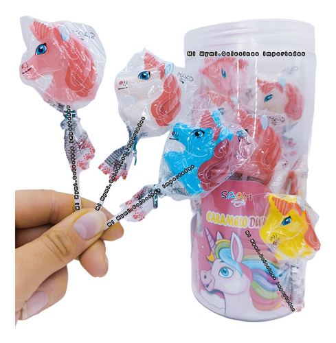 Chupetines Unicornio X 30u Golosinas Importadas,cumpleaños