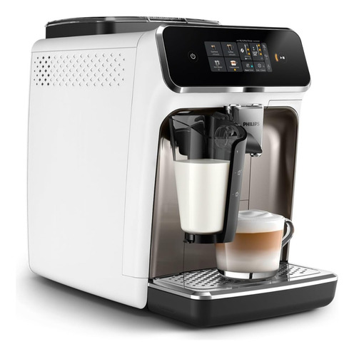Philips Serie 2300 Cafetera Lattego Cromo Blanco Ep2333/40 Blanco