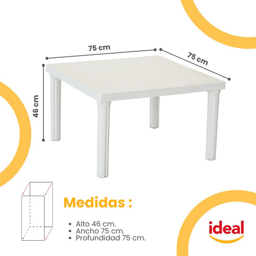 Mesa Plástica Ratona Exterior Para Niños Patas Desmontables
