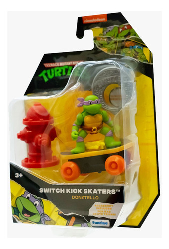 Figura Tortuga Ninja Donatello Skate Con Accesorios