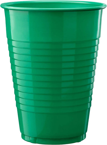 Vasos Desechables Plástico De 12 Oz 50 Unidades Color Verde