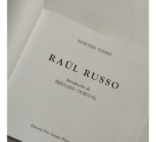 Raul Russo Martha Nanni Introduccion De Bernard Dorival 
