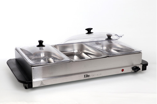 Bufetera Eléctrica 3 Divisiones Bandeja Acero Inox Elite
