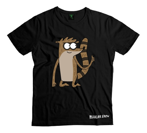 Polera Regular Show Mordecai Rigby Diseños Algodón Niño/a