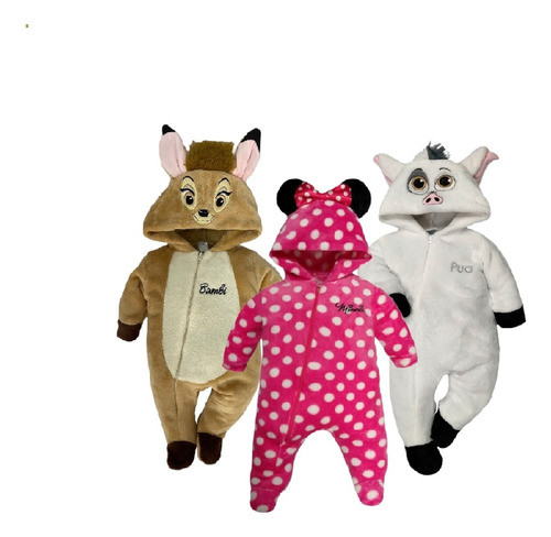 Kit 3 Mamelucos Disney Bambi, Minnie, Pua A Precio De 2