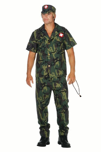 Disfraz Para Hombre Medico Del Ejercito Medium 36-38