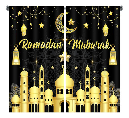 Ramadan Mubarak - Cortinas Opacas Musulmanas Para Ventana, F