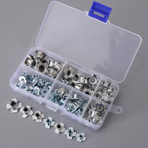 Imagen 9 de 12 de 80pcs M3 / M4 / M5 / M6 / M8 Zincado Cuatro Patas De Muebles