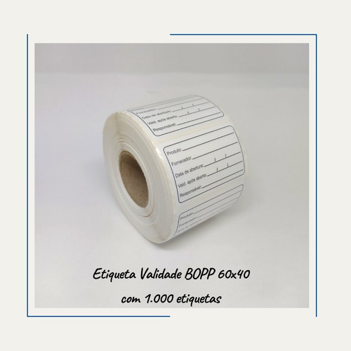 Etiqueta Bopp Validade De Alimento Anvisa 60x40 - Milheiro