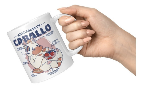 Taza Anatomia De Un Caballo 11 Onzas