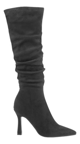 Botas Altas Negra Ante Largas Belinda Peregrin 10cm 1085466