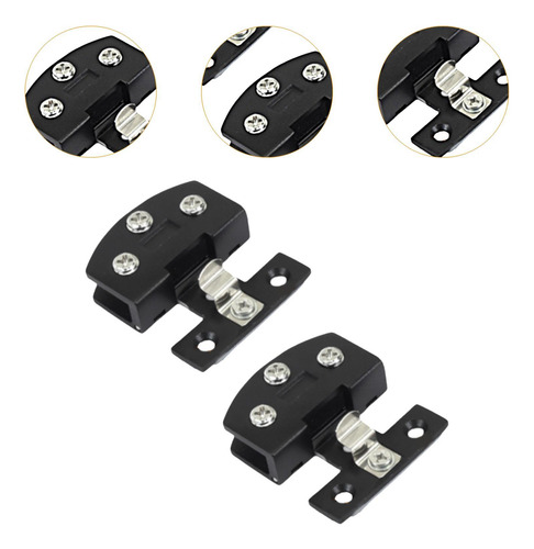2x De Vidrio Muebles De Hardware Reemplazo De Hardware Negro