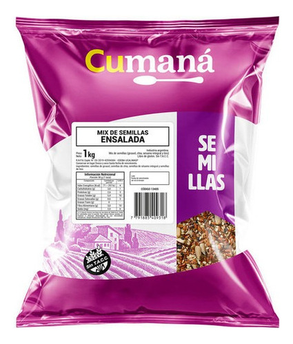 Mix Semillas Ensalada Cumana Bolsa Sin Tacc X 1 Kg