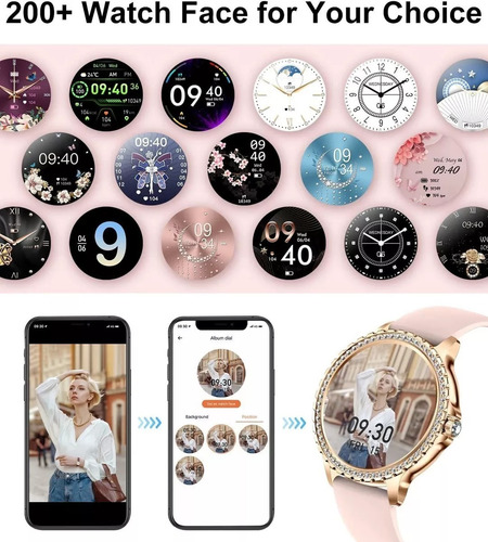 Reloj Inteligente Deportivo Bluetooth Call Para Mujer, Resis