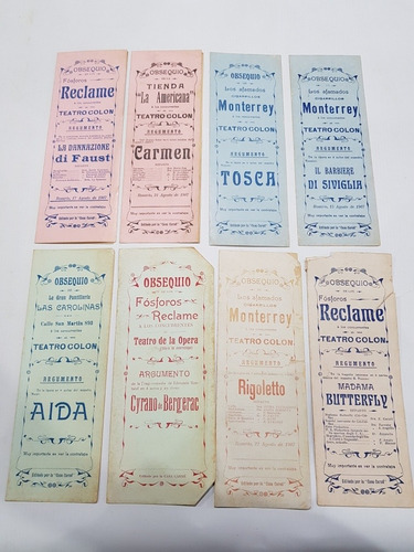 Imagen 2 de 7 de Antiguas Publicidades Teatro Colon 1900 Arg Ópera Mag 58501