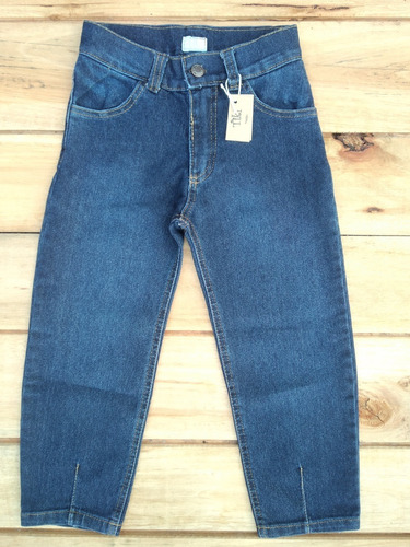Pantalón Jeans Mom Tiki Niña Infantil  Azul Talles 2 Al 16