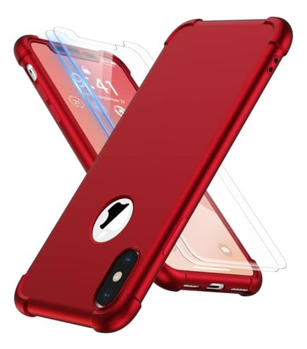 Funda Para iPhone XS Max Rojo 6.5puLG Uso Rudo