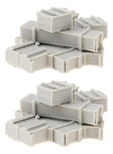 2pcs Cajas De Simulación De Resina Paisajismo Ferrocarril