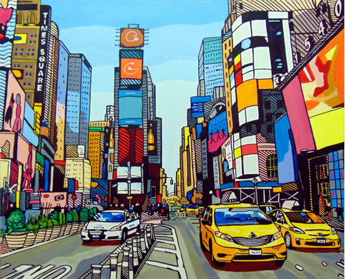Cuadro Canvas New York Times Square Ny Paisaje Ciudad M6