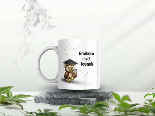 Taza De Graduación 325 Ml - 11oz Con Caja Blanco Lo Lograste