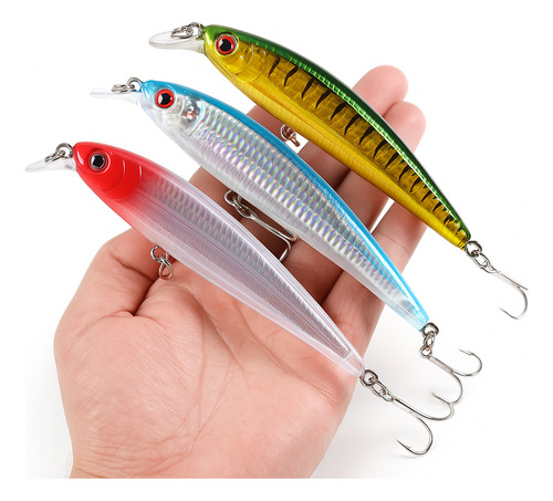 Pescafácil 3 Curricanes Minnow Laser Pesado Capturas Grandes 42 Gramos!