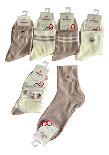 Pack X12 Sorpresa De Medias 3/4 Con Lindos Diseños De Mujer Surtido Surtido 35-40