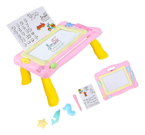 Tablero De Dibujo De Imán De Número Con Lápiz , Rosado