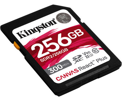 Tarjeta Memoria Sd Kingston Canvas React Plus 256gb 300mb/s