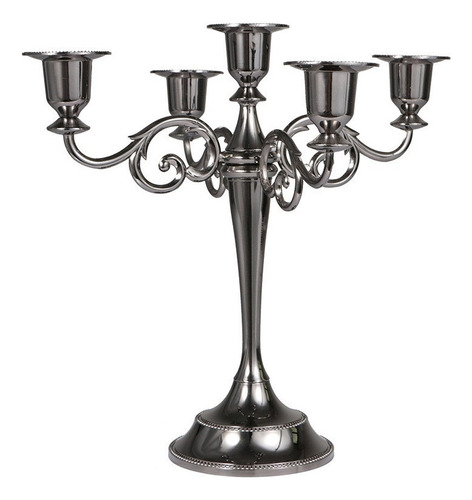 Candelabro Europeo Antiguo De Cinco Cabezas