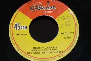 Jch- Rey Cuestas Y Orq. Besos Y Caricias Cumbia Peru 45 Rpm