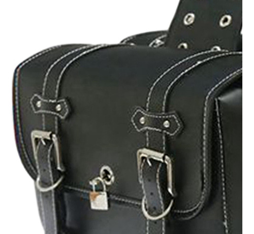 Bolsa De Sillín Para Motocicleta, Alforja Negro 33x25x13cm