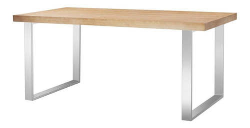 Mesa De Comedor Moderna Madera Y Cromado Finkel