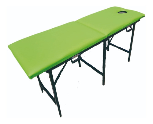 Camilla portátil masajes de caño color verde Roca PLEGABLE 80 