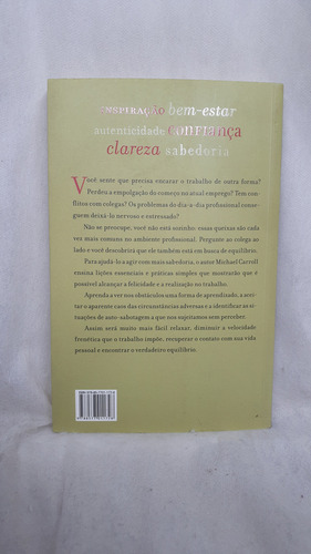 Livro Equilíbrio No Trabalho - Michael Carroll - Editora Nova Era (Usado)