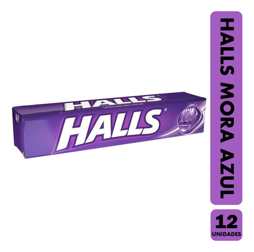 Halls Caramelos Refrescante - Sabor Blueberry (caja Con 12u)