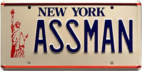 Celebrity Máquinas Seinfeld | Assman | Metal Estampado Placa