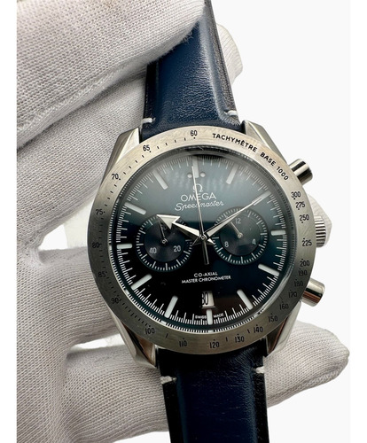 Reloj Premium Speedmaster Heritage Cuarzo Azul / Piel (Reacondicionado)