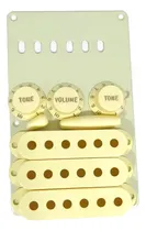 Comprar Kit Fender Original Capas Cover Captadores Knobs Aged White