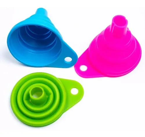Funil retrátil de silicone