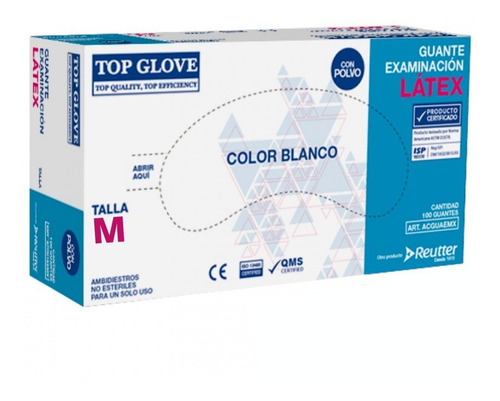 Guantes De Látex Talla M Top Glove