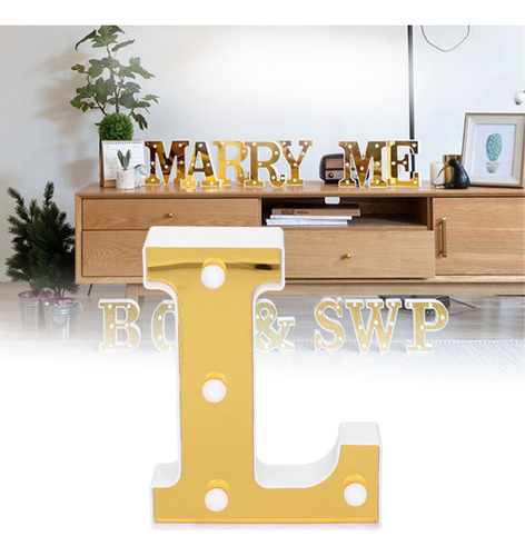 Lámpara Led En Forma De L Alphabet Light Con Letra Inglesa