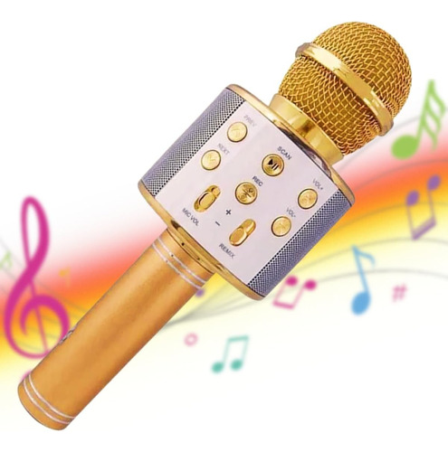 Micrófono De Karaoke Inalámbrico Bluetooth Recargable Para N